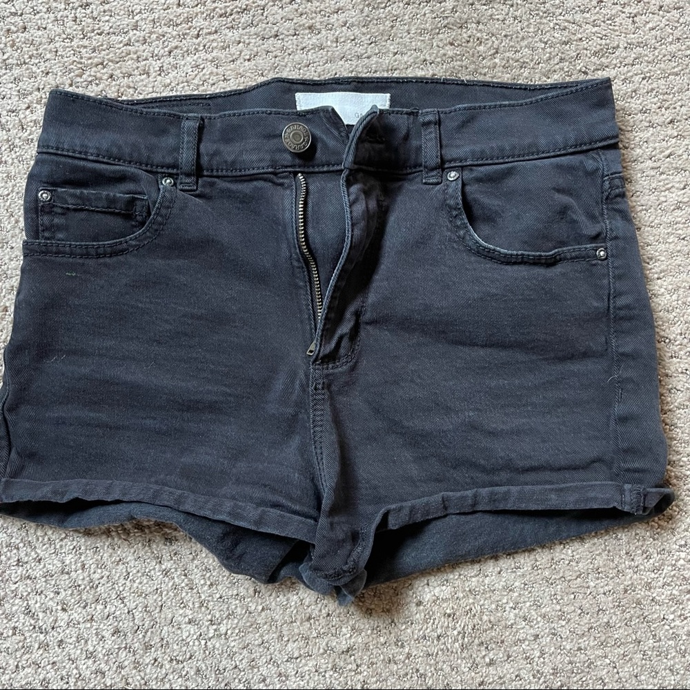 HIGH WAISTED BLACK SHORTS